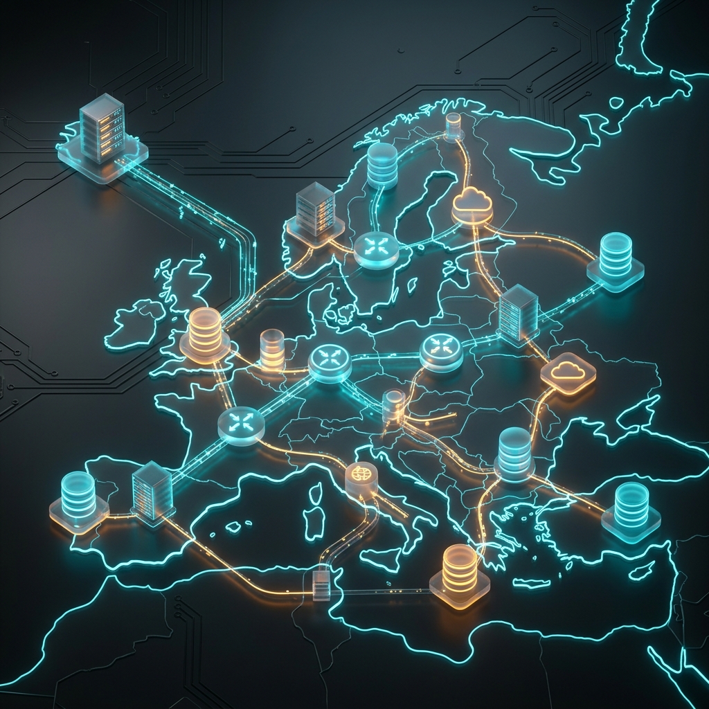 欧洲跨境业务数据层与底层协议交互矩阵图解