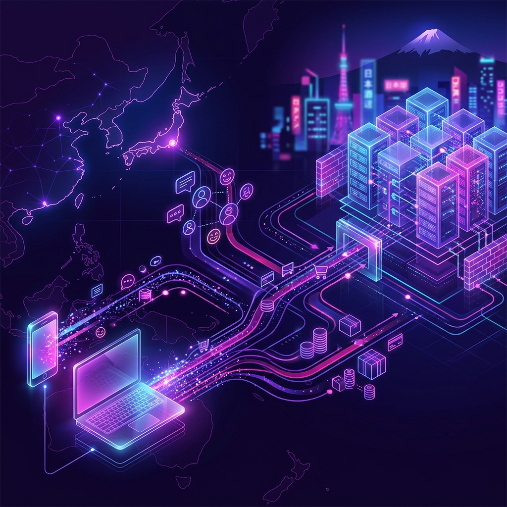 日本原生高匿名节点流向诊断图解